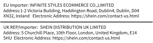 希音SHEIN欧盟进口商+英国进口商+英代70*20